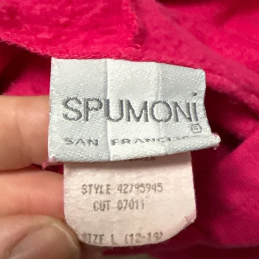 Vtg Spumoni Pink Hoodie Set Dancing Cows Graphic‎ Bandana print Stirrup Pants 14
